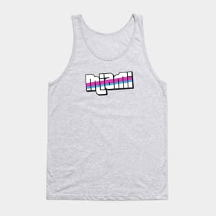 Retro Miami Word Art with Stripes Tank Top